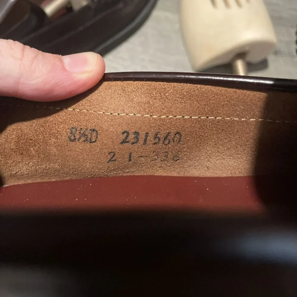Vintage DEXTER Mens Penny Loafers Leather Brown Handsewn Made In USA Size 8.5 D